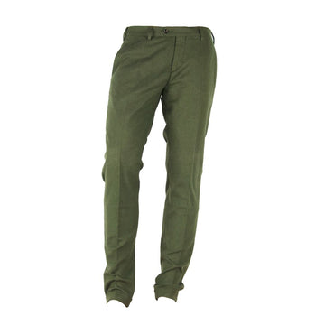 Made in Italy Green Cotton Men Pant