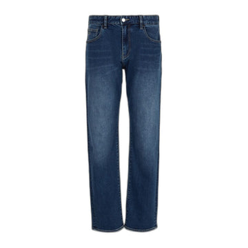 Armani Exchange Blue Cotton Skinny Jeans