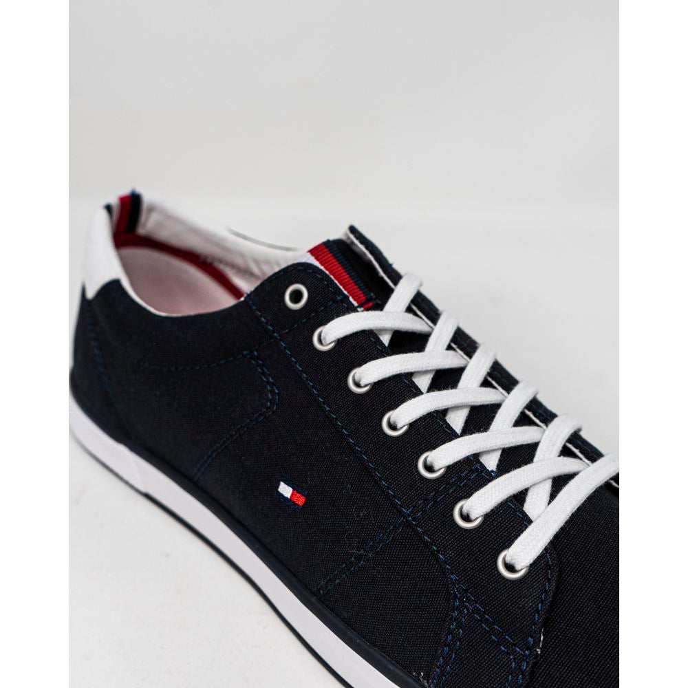 Tommy Hilfiger Blue Cotton Low Top Sneakers