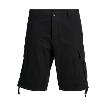 Jack Jones Black Cotton Bermuda Shorts