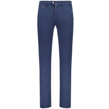 Tramarossa Blue Cotton Men Chino Trouser