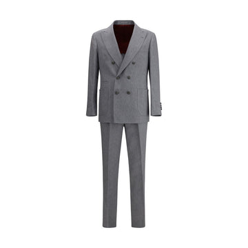 Brunello Cucinelli Gray Linen Two-Piece Suit