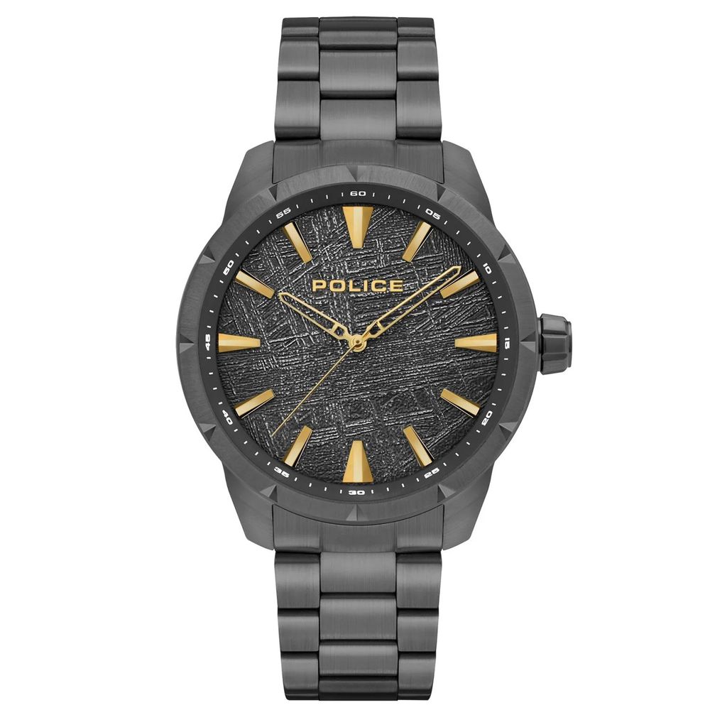 Police Black Stainless Steel Dress Watch