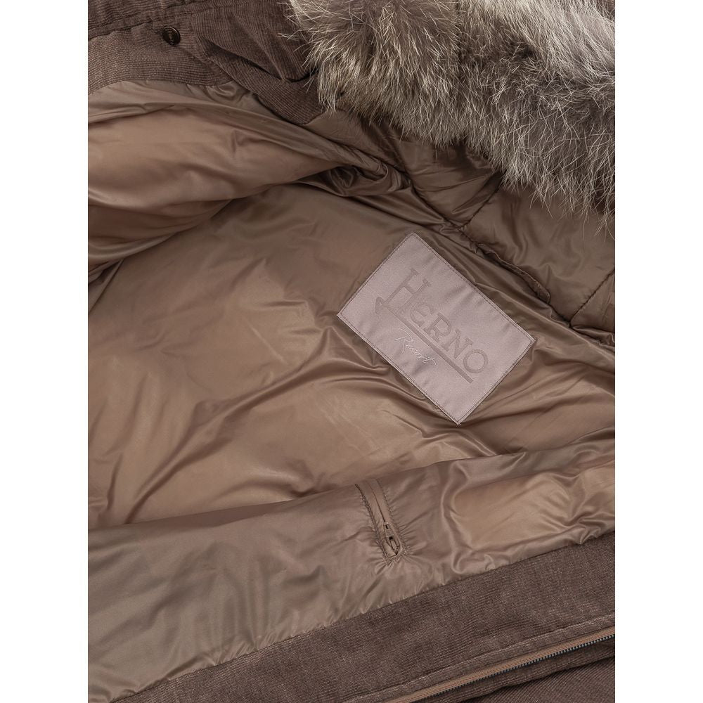 Herno Brown Cotton Bomber