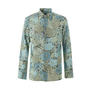 Tom Ford Blue Lyocell Pattern Shirt