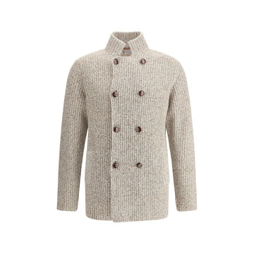 Brunello Cucinelli Beige Fleece Wool Coat