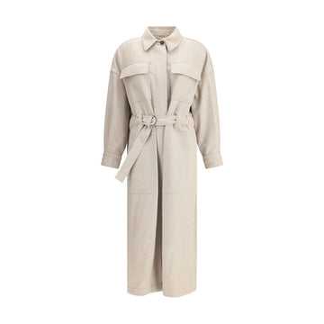 Brunello Cucinelli Beige Wool Coat