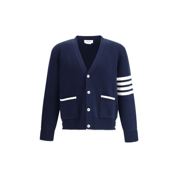 Thom Browne Blue Merino Wool Cardigan