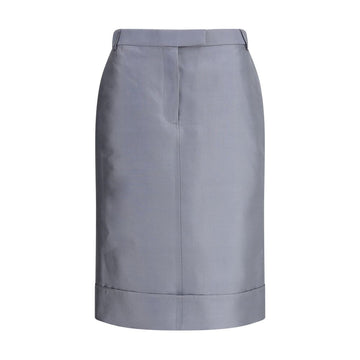 Thom Browne Gray Wool Midi Skirt