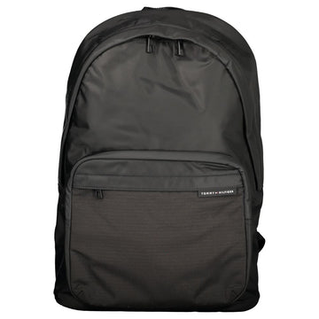 Tommy Hilfiger Black Polyester Men Backpack