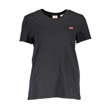 Levi's Black Cotton Women T-Shirt