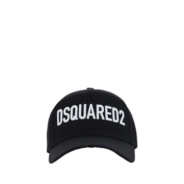 Dsquared² Black Cotton Cap (Baseball Hat)