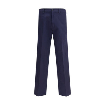 Prada Blue Cotton Chino Pants
