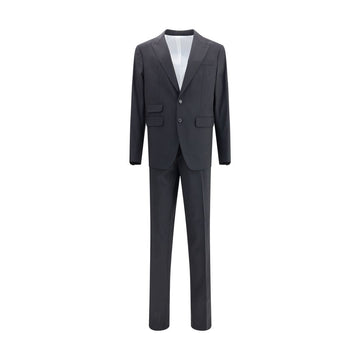 Dsquared² Black Fleece Wool Two-Piece Suit