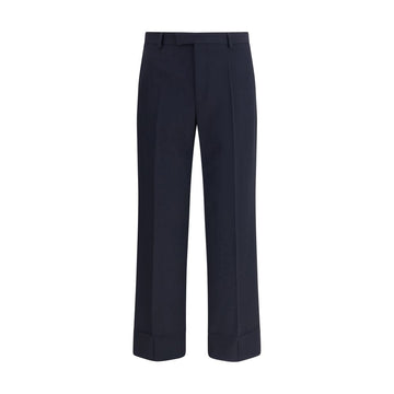 Valentino Blue Fleece Wool Dress Pants