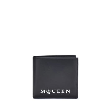 Alexander McQueen Black Calf Leather Bos Taurus Wallet