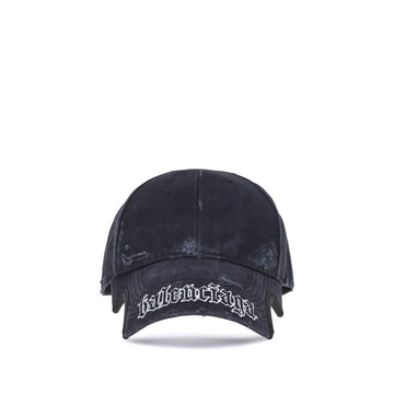 Balenciaga Black Cotton Cap (Baseball Hat)