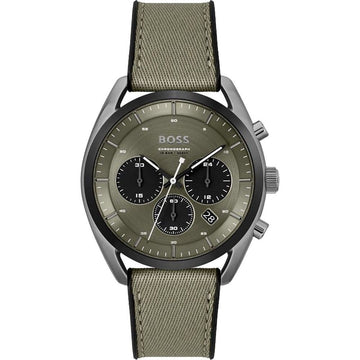 Hugo Boss Green Fabric Dress Watch