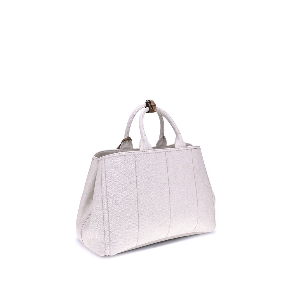Prada Cream Cotton Shoulder Bag