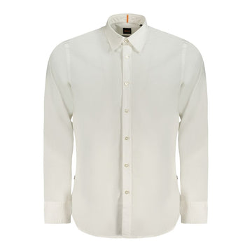 Hugo Boss White Cotton Men Shirt