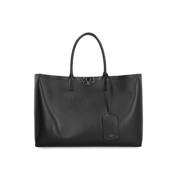 Valentino Garavani Black Calfskin Tote Bag