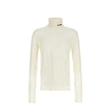 Jil Sander White Polyester Turtleneck