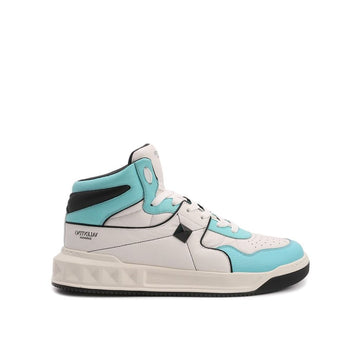 Valentino Garavani White Calfskin High Top Sneakers