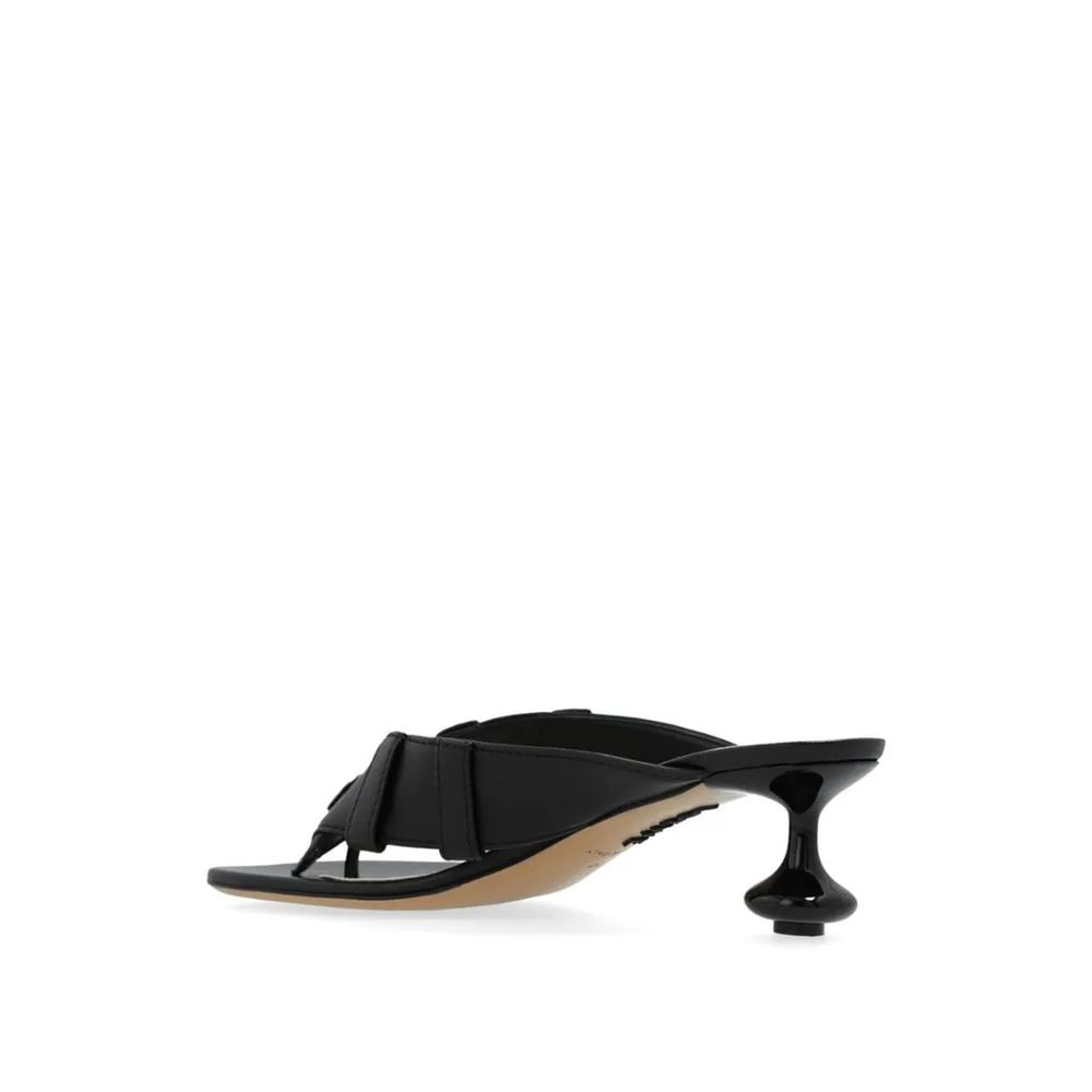 Loewe Black Lamb Leather Strap-On Sandals