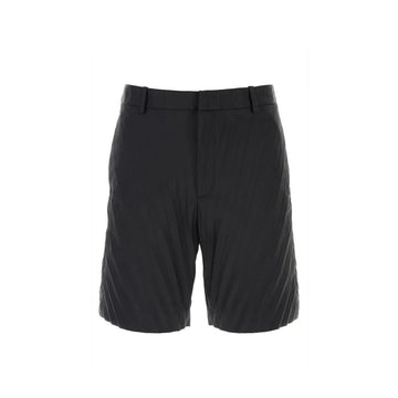 Valentino Black Nylon Bermuda Shorts