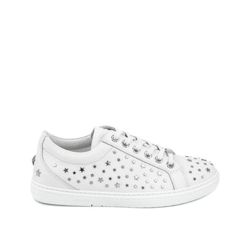 Jimmy Choo White Calfskin Low Top Sneakers