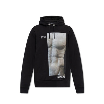 Balmain Black Cotton Sweatshirt