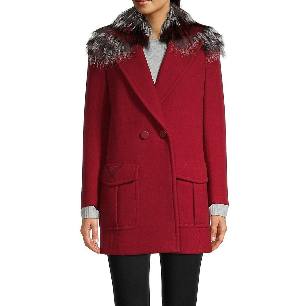 Fendi Red Virgin Wool Coat