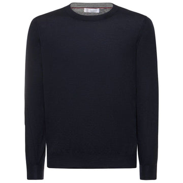 Brunello Cucinelli Blue Cashmere Men Sweater