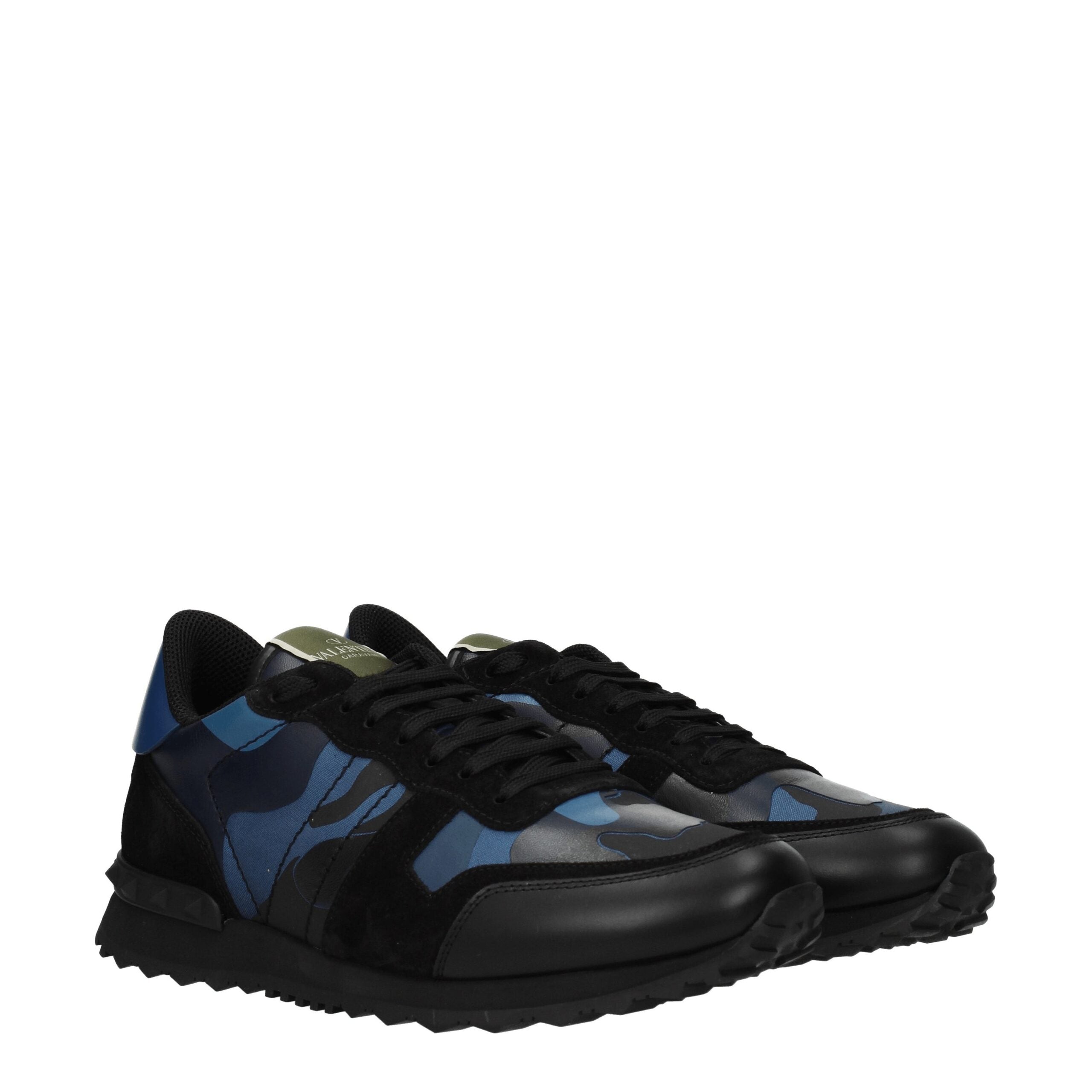 Valentino Garavani Blue Leather Low Top Sneakers