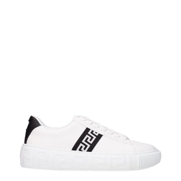 Versace White Leather Sneakers