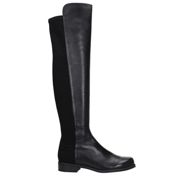 Stuart Weitzman Black Leather Over The Knee