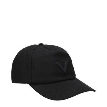 Valentino Garavani Black Cotton Cap (Baseball Hat)