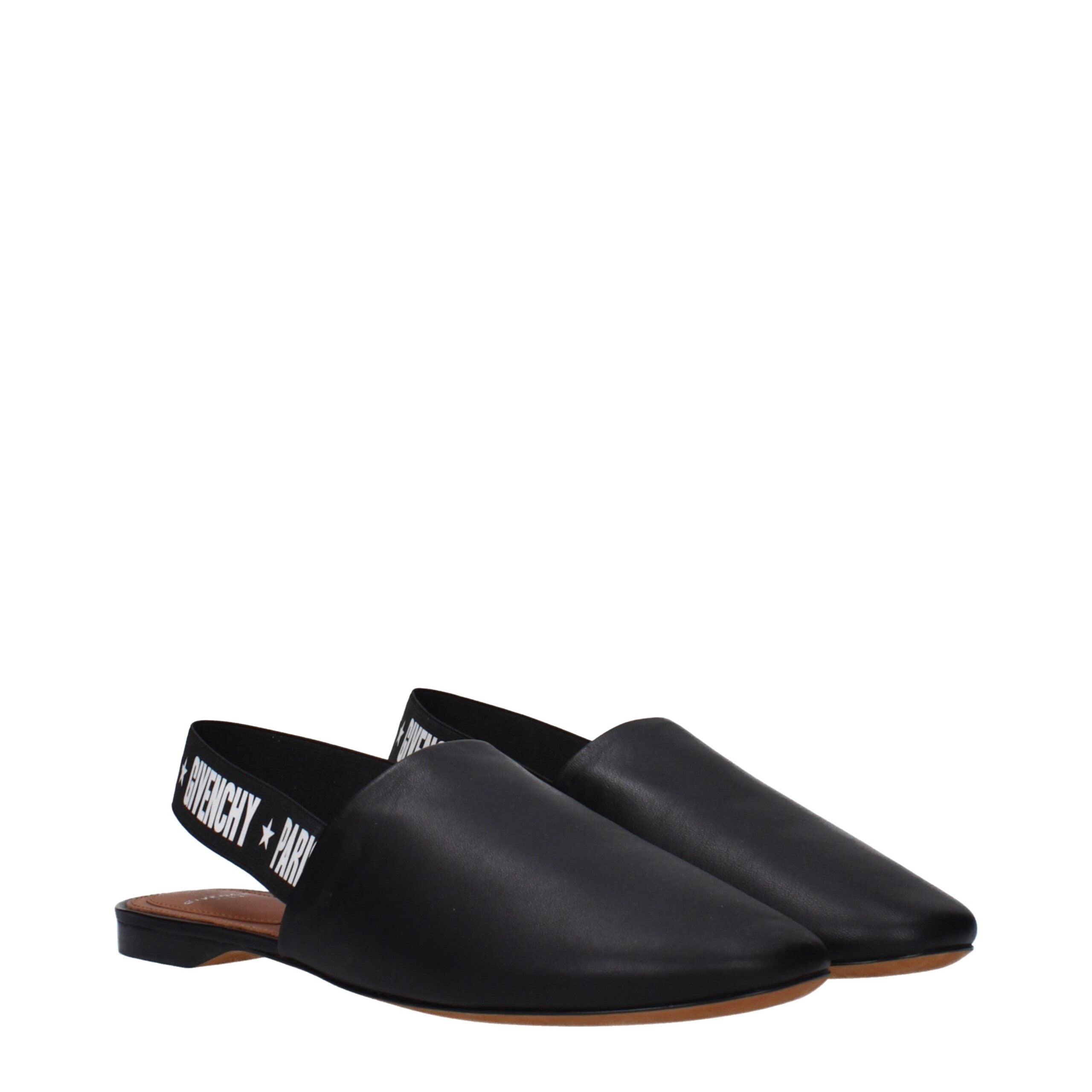 Givenchy Black Leather Slides