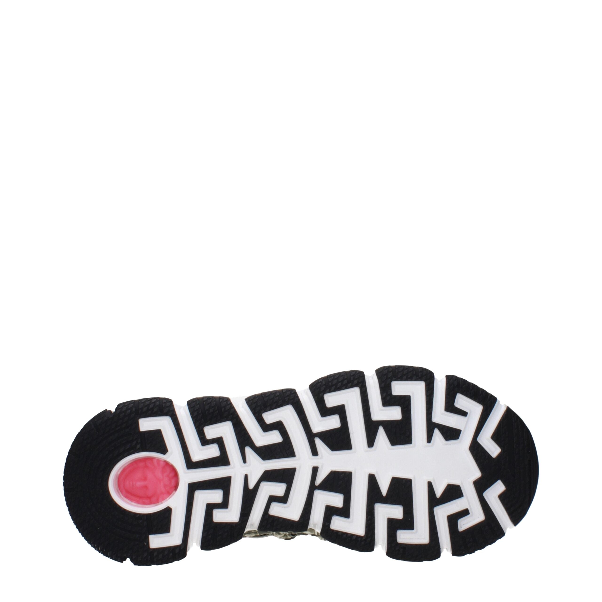 Versace Green Fabric Low Top Sneakers