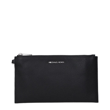Michael Kors Black Leather Clutch Bag
