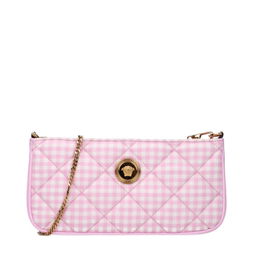 Versace Pink Fabric Shoulder Bag