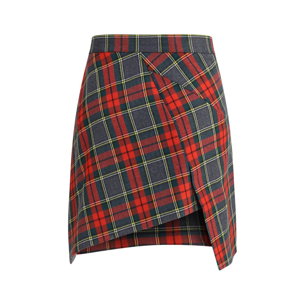 Vivienne Westwood Multicolor Fleece Wool Mini Skirt