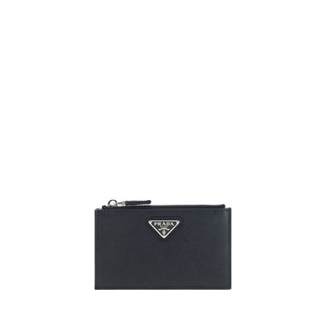 Prada Black Calf Leather Bos Taurus Wallet