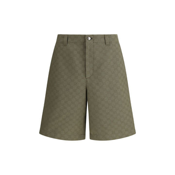 Gucci Green Cotton Bermuda Shorts