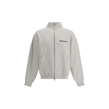 Balenciaga White Cotton Sweatshirt