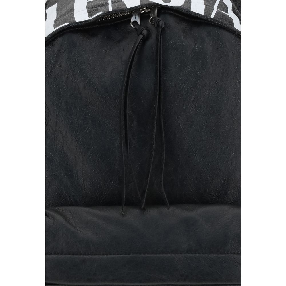 Balenciaga Black Lamb Ovis Aries Aries Backpack