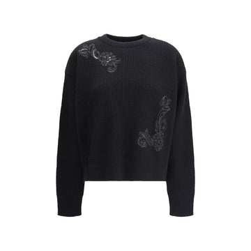 Versace Black Fleece Wool Sweatshirt
