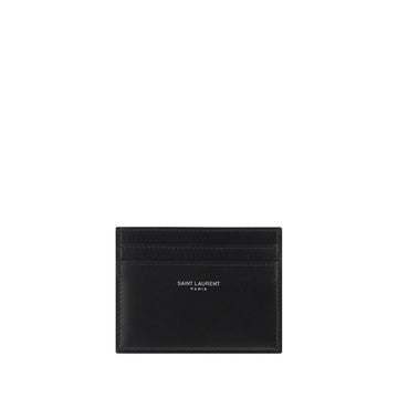 Saint Laurent Black Calf Leather Bos Taurus Wallet