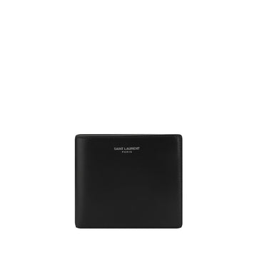 Saint Laurent Black Calf Leather Bos Taurus Wallet