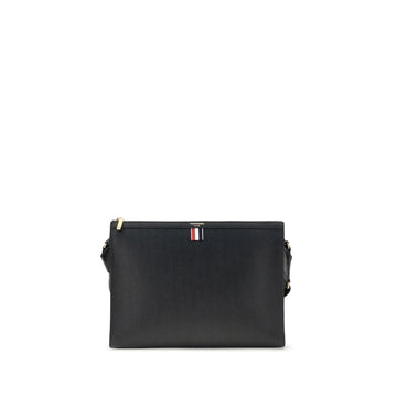 Thom Browne Black Calf Leather Bos Taurus Clutch Bag